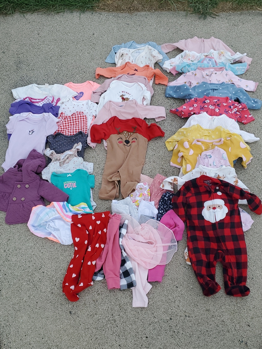 Mixed Baby Girls Clothing Lot - Assorted Pink, Red, Yellow, Blue